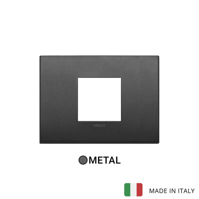 Vimar Arke Classic Plate 2centrM Metal Matt Graphite