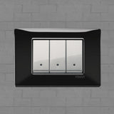 Vimar Plana Plastic 3 Gang Switch - Black - 16A - PHOTO 15