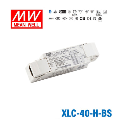 Mean Well XLC-40-H-BS LED Driver 40W 1050mA 9~54V Constant Power, 3 in 1 Dimming with Strain-relief, Current Setting by Dip Switch