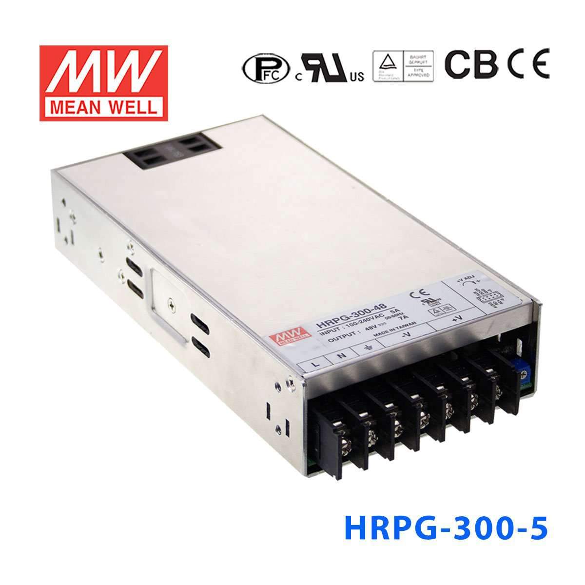 Mean Well HRPG-300-5  Power Supply 300W 5V 60A