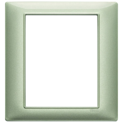 Vimar Plana Plate 8M Technopolymer Metallized Green