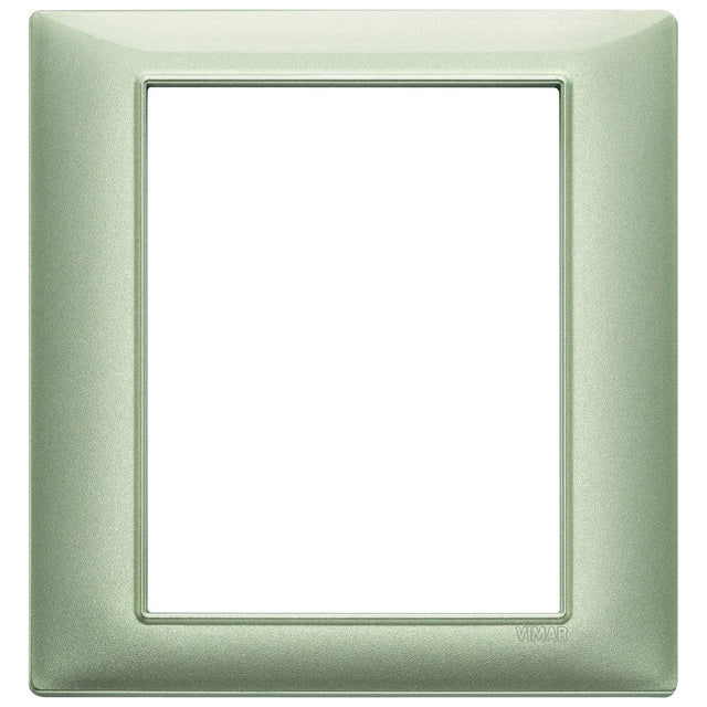 Vimar Plana Plate 8M Technopolymer Metallized Green