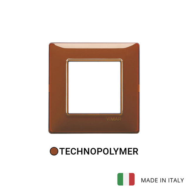 Vimar Plana Plate 2M Technopolymer Brown - Square