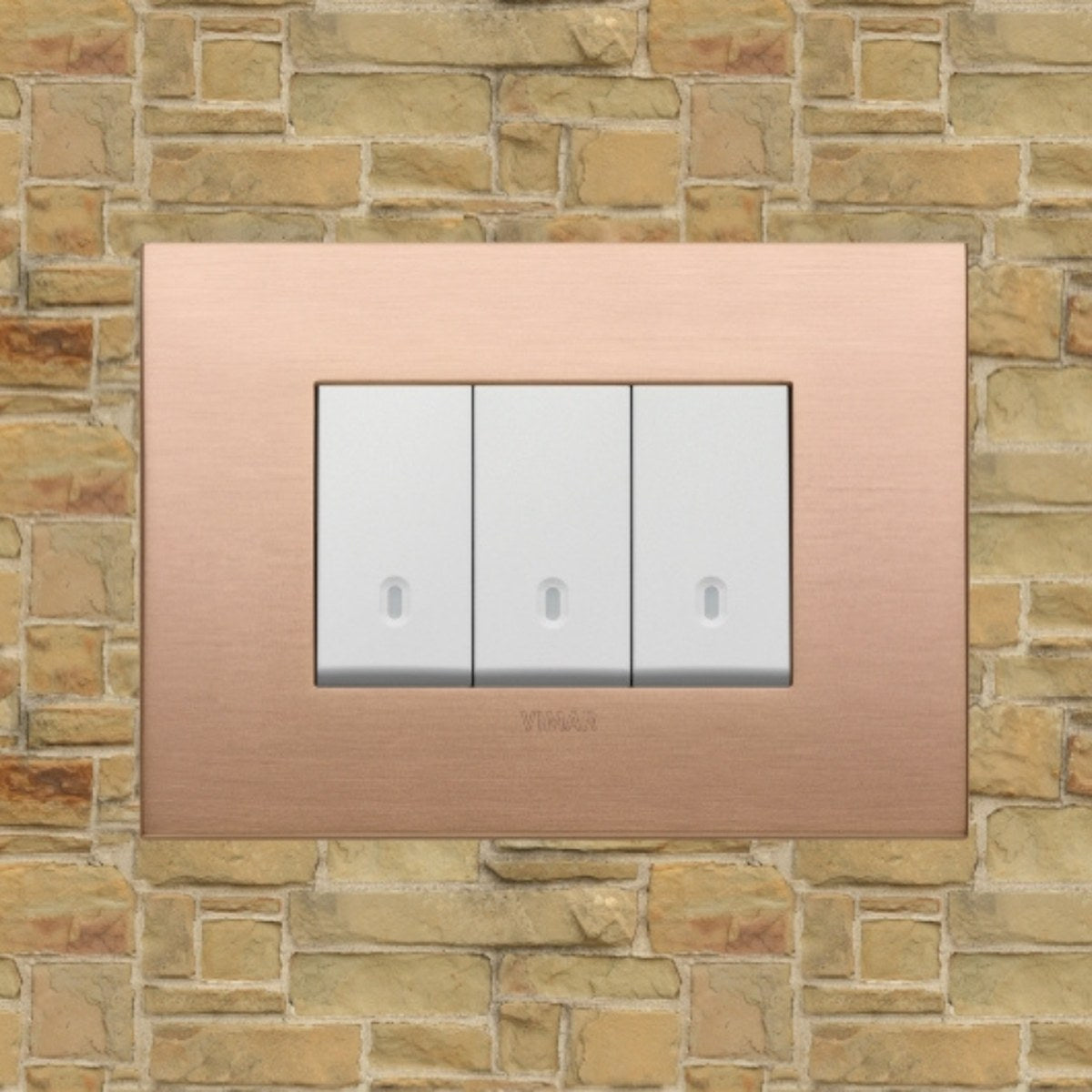 Vimar Arke Metal 3 Gang switch - Brushed Copper - 16A - PHOTO 7