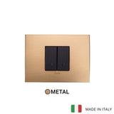 Vimar Arke Metal 2 Gang switch - Brushed Brass - 16A - PHOTO 3