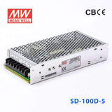 Mean Well SD-100D-5 DC-DC Converter - 100W - 72~144V in 5V out 18A