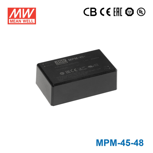 Mean Well MPM-45-48 Power Supply 45W 48V 940mA