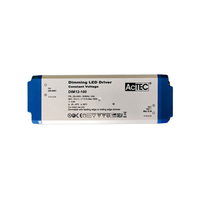 AcTEC DIM12-100 Triac Dimmable Driver 100W 12V 8.3A with Screw Terminal