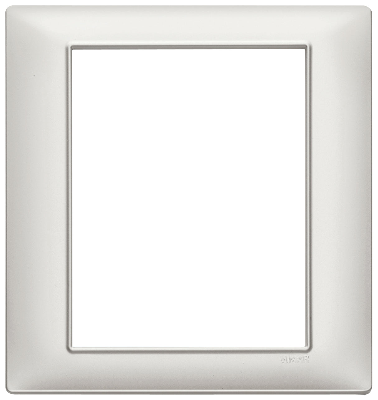 Vimar Plana Plate 8M Technopolymer Pearl Silver
