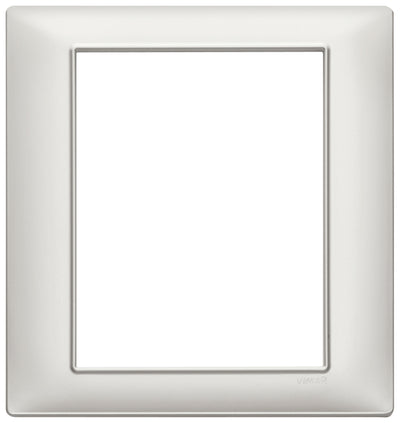 Vimar Plana Plate 8M Technopolymer Pearl Silver