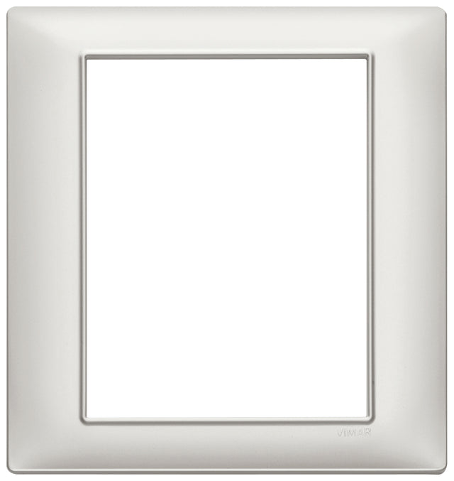 Vimar Plana Plate 8M Technopolymer Pearl Silver