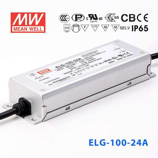 Mean Well ELG-100-24A Power Supply 96W 24V - Adjustable 4A