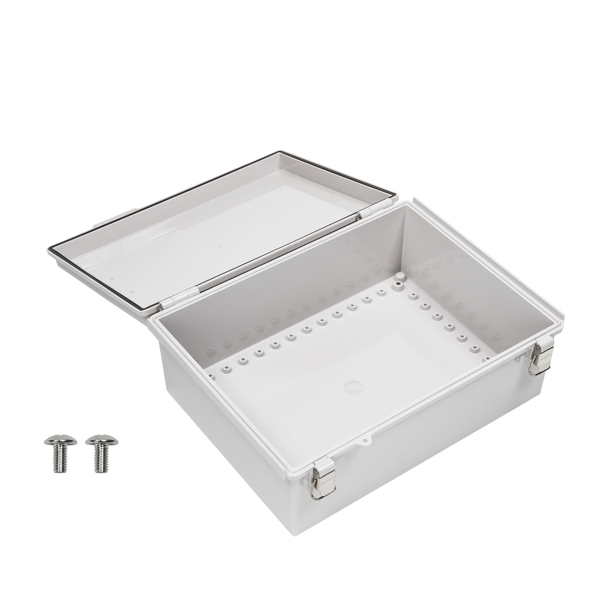 Boxco P-Series 300x400x150mm Plastic Enclosure, IP67, IK08, PC, Grey Cover, Molded Hinge and Latch Type - PHOTO 3
