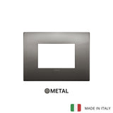 Vimar Arke Classic Plate 3M Metal Black Chrome