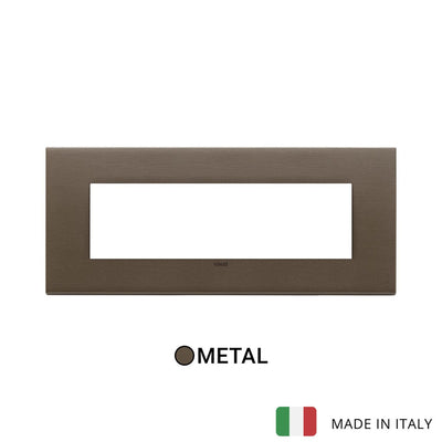 Vimar Eikon Exe Plate 7M Metal Brushed Dark Bronze