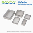 Boxco M-Series 180x180x100mm Plastic Enclosure, IP67, IK08, PC, Transparent Cover, Screw Type