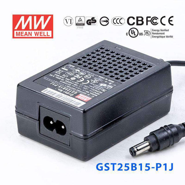 Mean Well GST25B15-P1JPower Supply 25W 15V 1.66A
