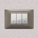 Vimar Plana Plastic 3 Gang Switch - Reflex Ash - 16A - PHOTO 15
