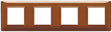 Vimar Plana Plate 8M Reflex Tobacco