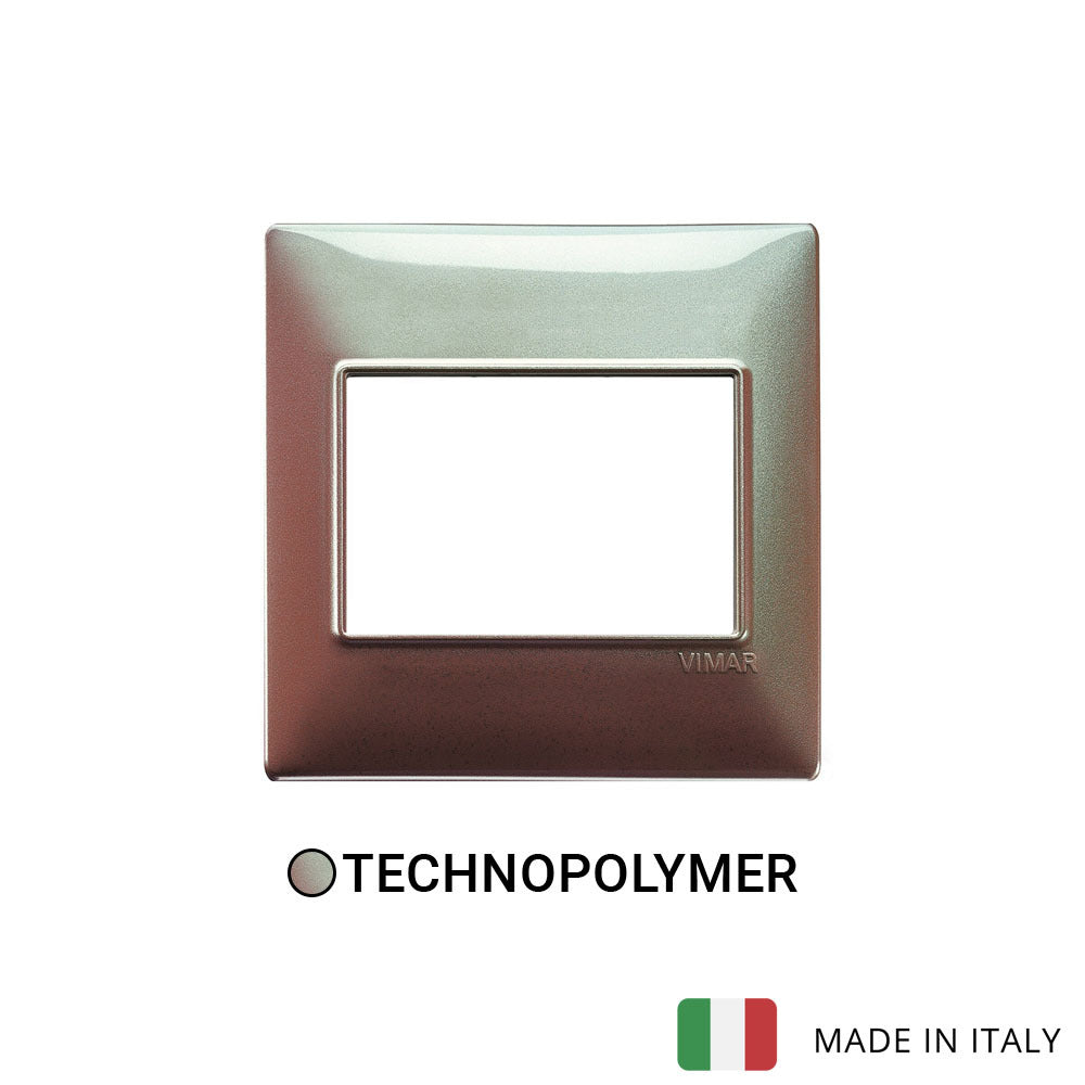 Vimar Plana Plate 3M BS Technopolymer Iridescent Brown