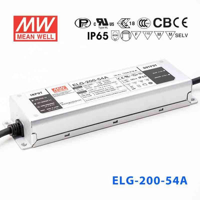 Mean Well ELG-200-54A Power Supply 200W 54V - Adjustable 3.72A