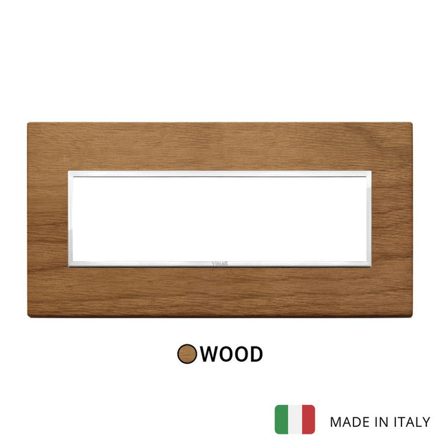 Vimar Eikon Evo Plate 7M Wood Italian Walnut