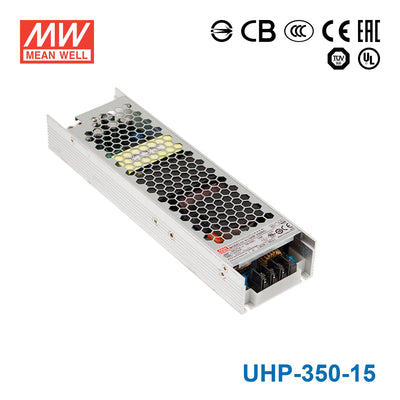 Mean Well UHP-350-15 Power Supply 351W 15V 23.4A