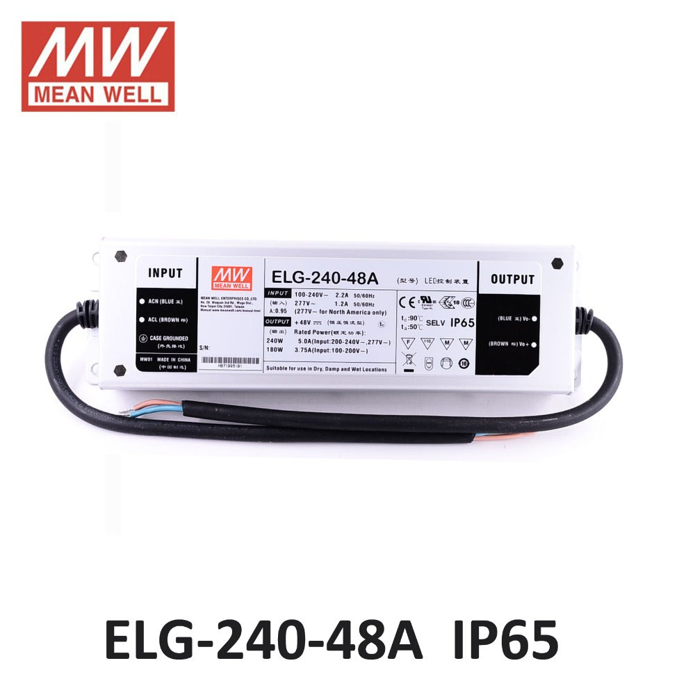 Mean Well ELG-240-48-3Y AC-DC Single output LED Driver Mix Mode (CV+CC) with PFC 5A