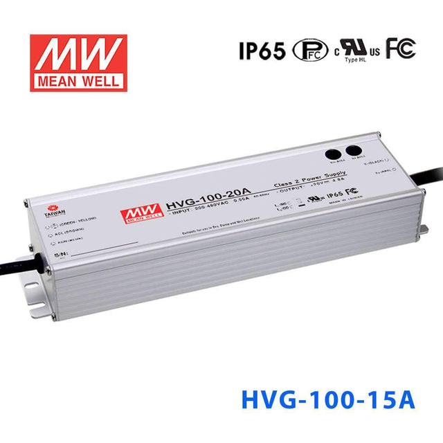 Mean Well HVG-100-15A Power Supply 75W 15V - Adjustable 5A