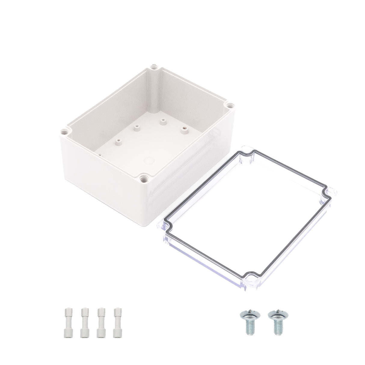 Boxco S-Series 150x200x100mm Plastic Enclosure, IP67, IK08, ABS, Transparent Cover, Screw Type - PHOTO 2