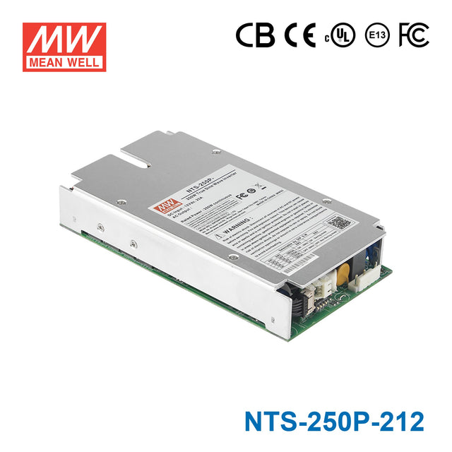 Mean Well NTS-250P-212 True Sine Wave DC-AC Inverter 250W 230V out 12V in