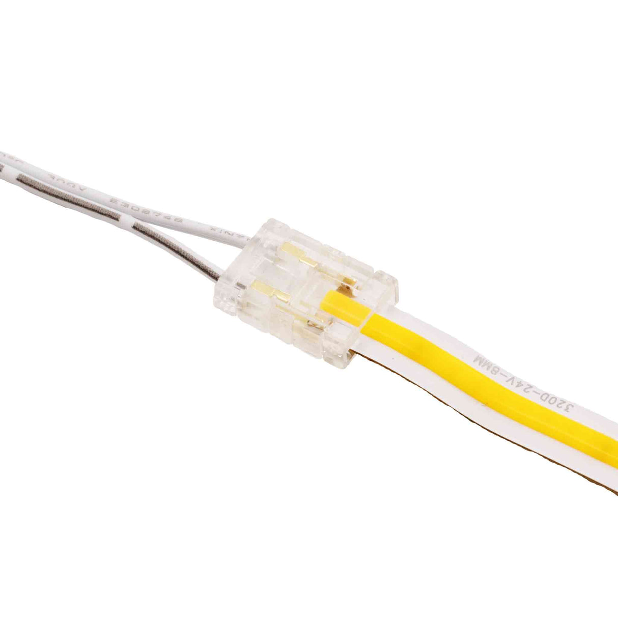 Power Feed For 8mm Single Colour COB - Grey and White 2Pin - PHOTO 1