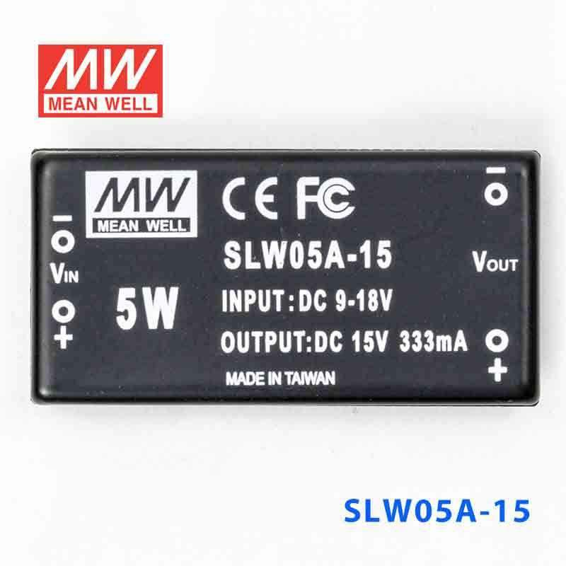 Mean Well SLW05A-15 DC-DC Converter - 5W - 9~18V in 15V out 333mA - PHOTO 2
