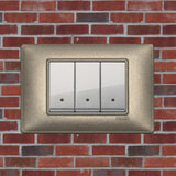 Vimar Plana Metal 3 Gang Switch - Metallic Bronze - 16A - PHOTO 16