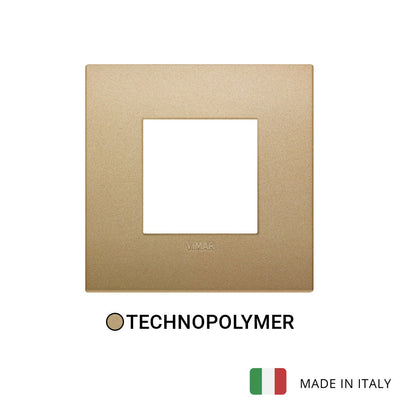 Vimar Arke Classic Plate 2M Technopolymer Matt gold - Square