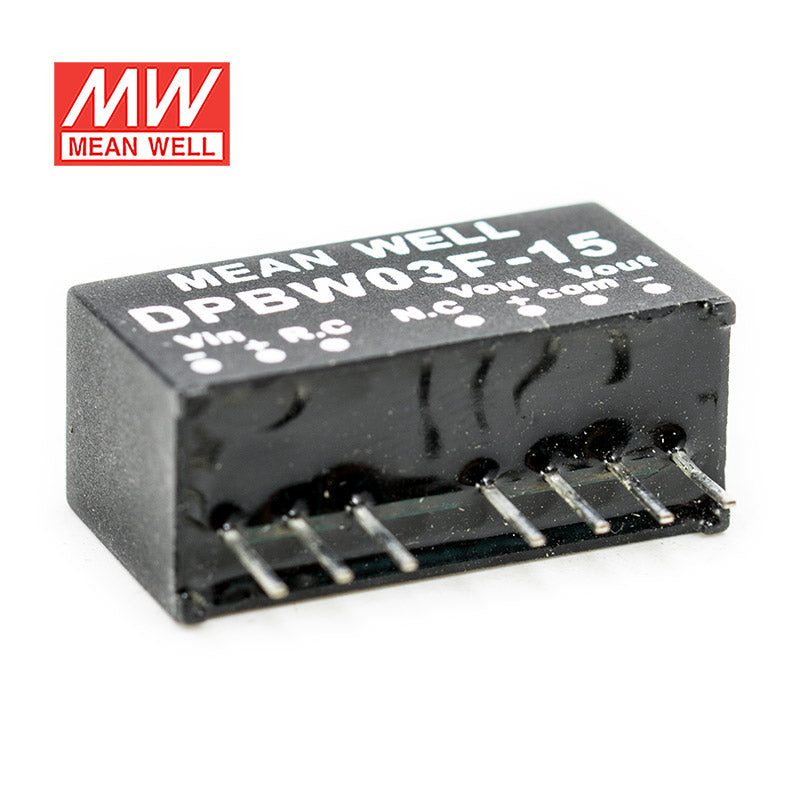 Mean Well DPBW03F-15 DC-DC Converter - 3W - 9~36V in ±15V out 100mA
