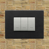Vimar Eikon Leather 3 Gang Switch - Black Forest - 16A - PHOTO 8