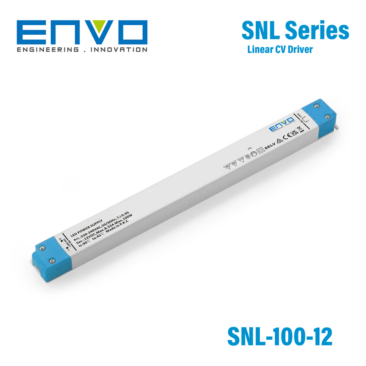 Envo EV-SNL-100-12 Linear Type LED Driver 100W 12V 8.33A