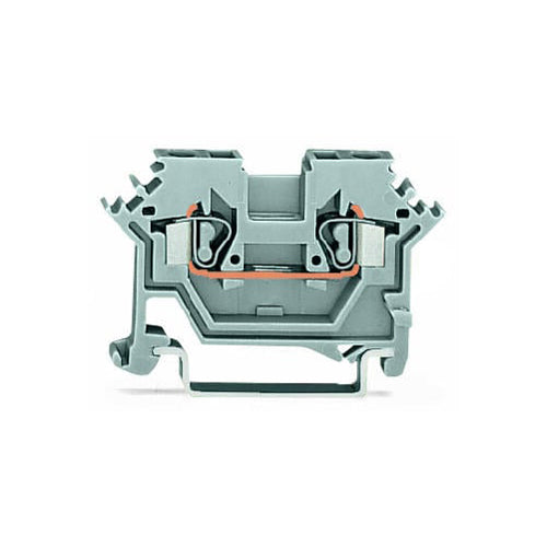 Wago 280-601 2-conductor Through Terminal Block 2.5mm² Lateral Marker Slots for DIN-rail CAGE CLAMP® Gray