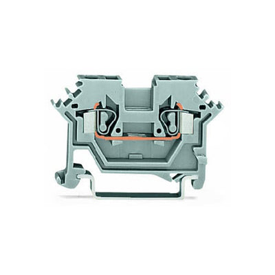 Wago 280-601 2-conductor Through Terminal Block 2.5mm² Lateral Marker Slots for DIN-rail CAGE CLAMP® Gray
