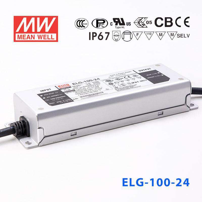 Mean Well ELG-100-24AB Power Supply 100W 24V - Adjustable and Dimmable