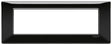 Vimar Plana Plate 7M Technopolymer Black