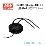 Mean Well HBG-200-36AB Power Supply 200W 36V - Adjustable and Dimmable 5.5A