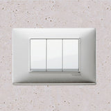 Vimar Plana Metal 3 Gang Switch - Brushed Aluminum - 16A - PHOTO 4