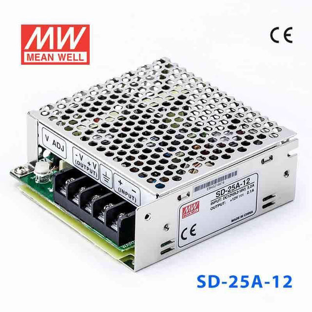 Mean Well SD-25A-12 DC-DC Converter - 25W - 9.2~18V in 12V out 2.1A