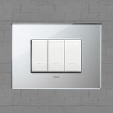 Vimar Eikon Glass 3 Gang Switch - Ice Silver - 16A - PHOTO 10