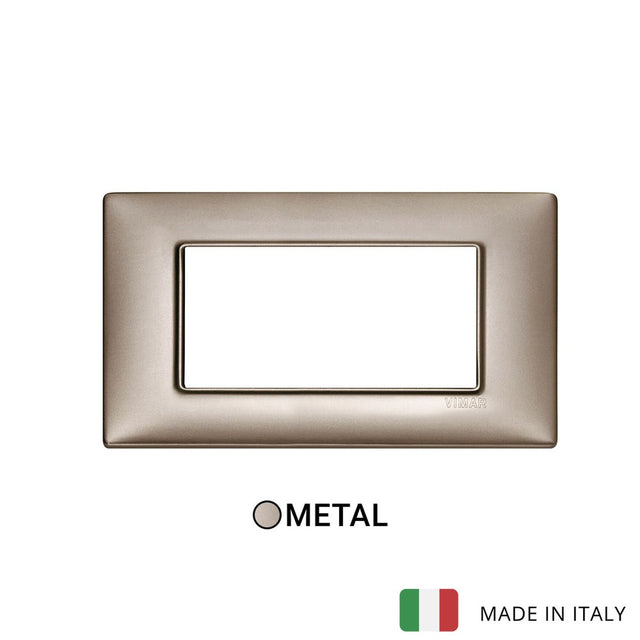 Vimar Plana Plate 4M met. Pearl Nickel