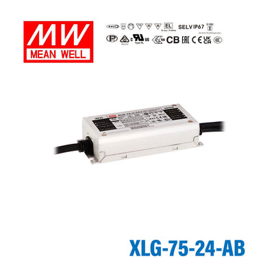 Mean Well XLG-75-24-AB Power Supply 75W 24V - Adjustable and Dimmable 3.1A