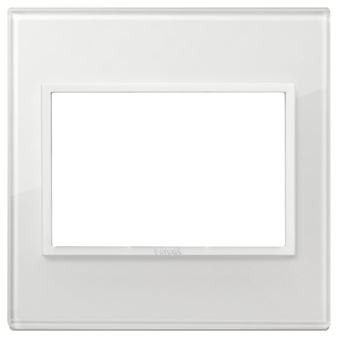 Vimar Eikon Evo Plate 3M Crystal Total White Diamond - British Standard