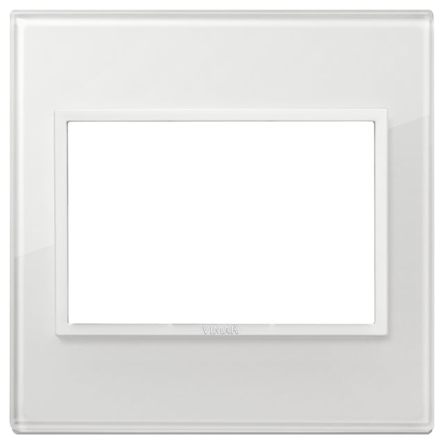 Vimar Eikon Evo Plate 3M Crystal Total White Diamond - British Standard